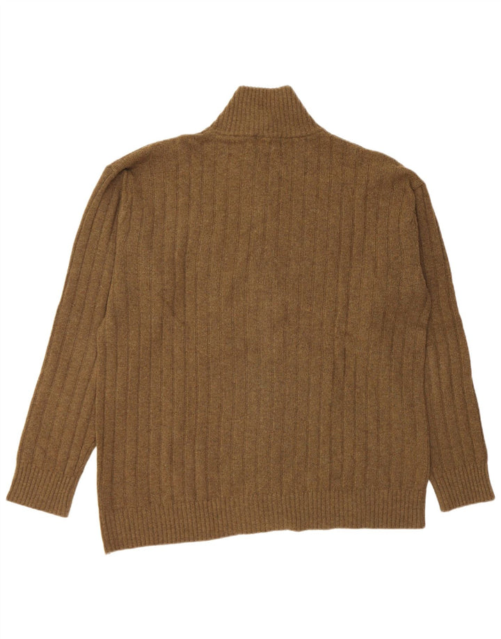 Kappa Herre Cardigan Sweater 2XL Khaki Wool