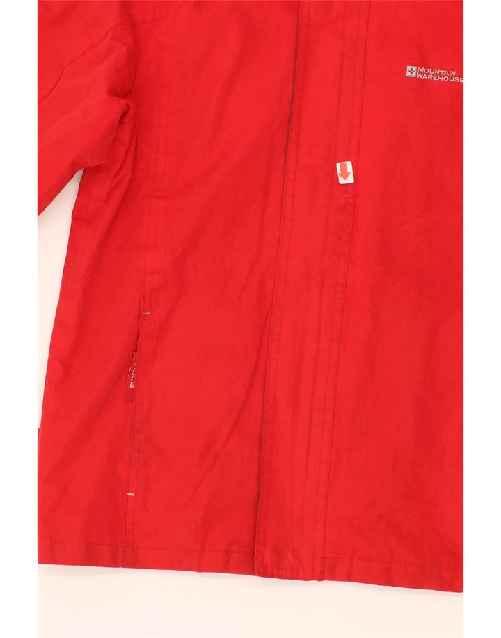 MOUNTAIN WAREHOUSE Boys Hooded Windbreaker Jacket 9-10 Years Red Polyester Vintage Mountain Warehouse and Second-Hand Mountain Warehouse from Messina Hembry 