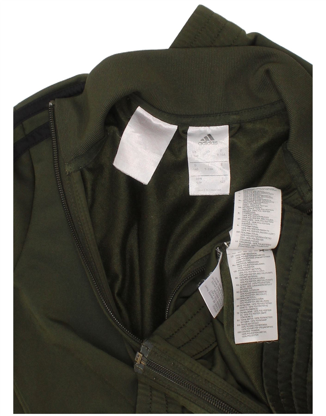 Adidas Træningsdragt Topjakke til drenge 9-10 år Khaki Polyester