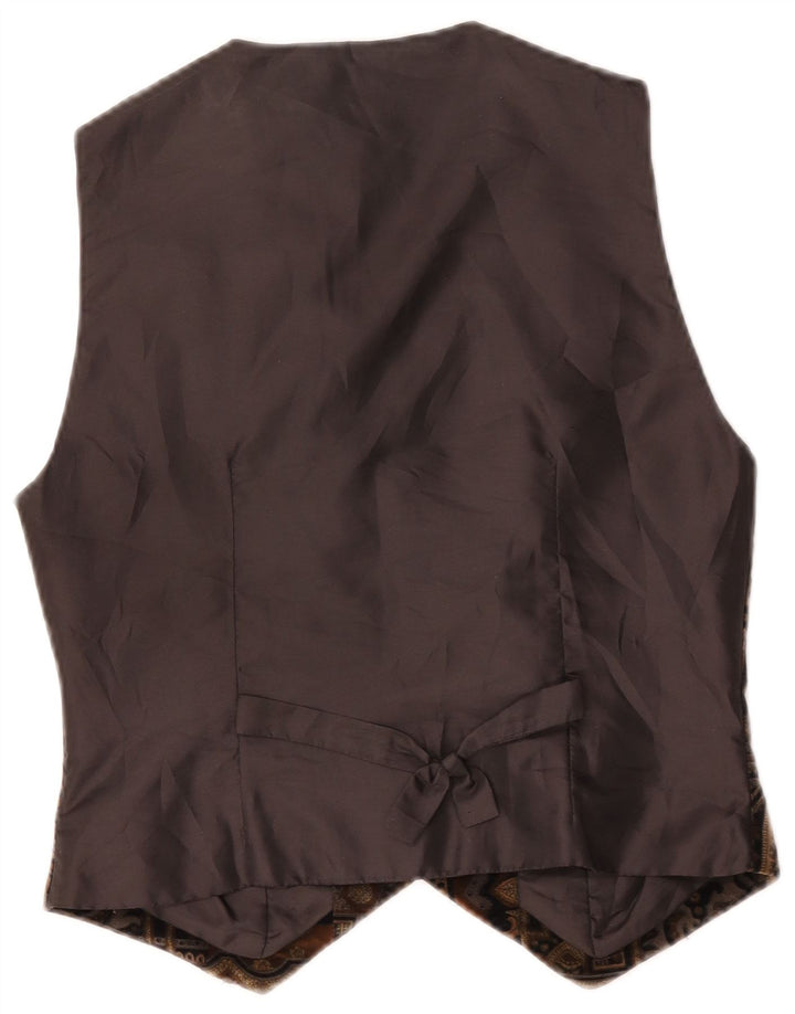 Abel Dame Velvet Vest IT 42 Medium Brun Paisley