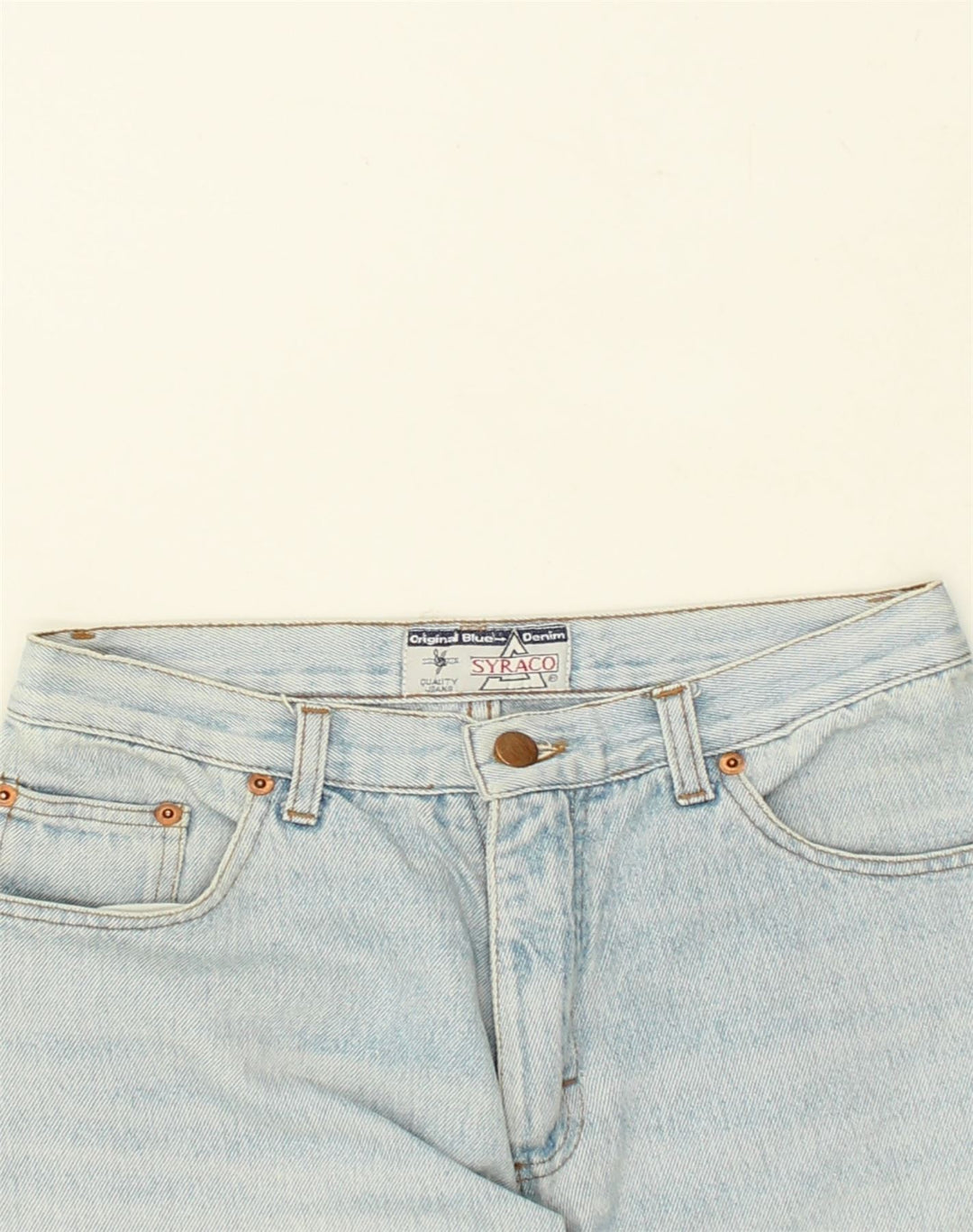 VINTAGE Womens Slim Jeans W26 L29 Blue Cotton | Vintage Vintage | Thrift | Second-Hand Vintage | Used Clothing | Messina Hembry 