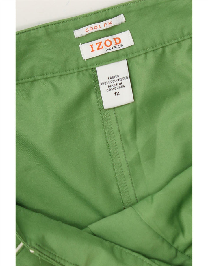 IZOD Womens Casual Shorts US 12 Large W34  Green Polyester Vintage Izod and Second-Hand Izod from Messina Hembry 