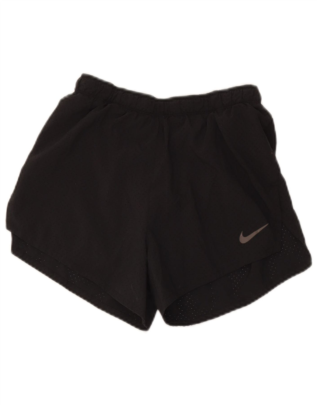 Nike Dame Dri Fit Sport Shorts UK 8 Small Black Polyester