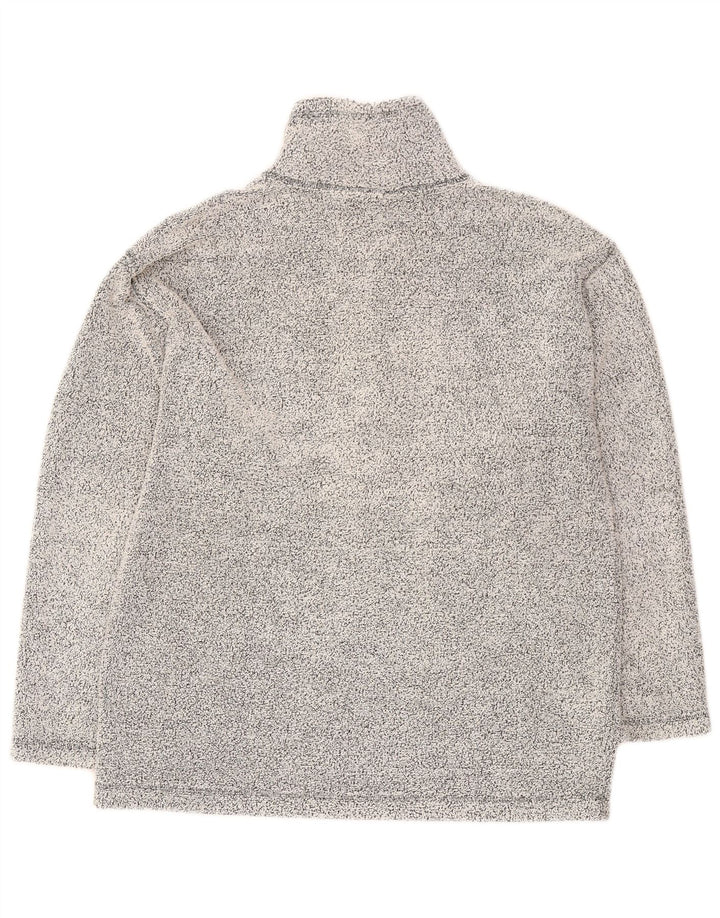 Reebok Herre lynlås-hals Top Langærmet Medium Grey Flecked