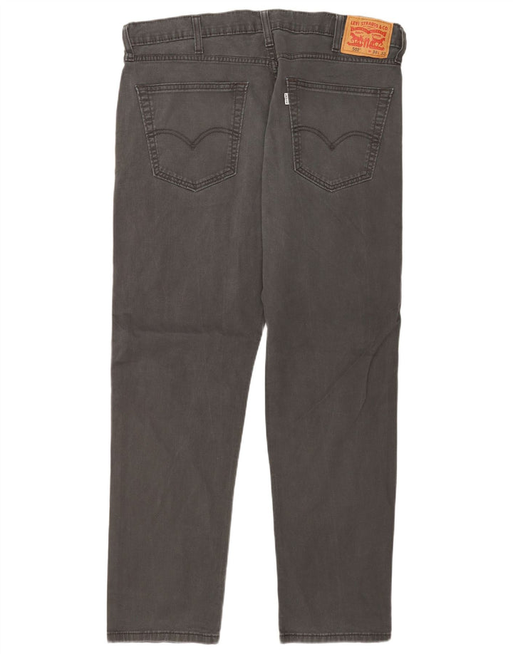 Levi's Herre 502 tilspidsede jeans W38 L32 Grå bomuld