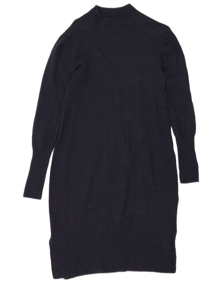 Hobbs Dame Jumper Dress UK 12 Medium Navy Blue Uld