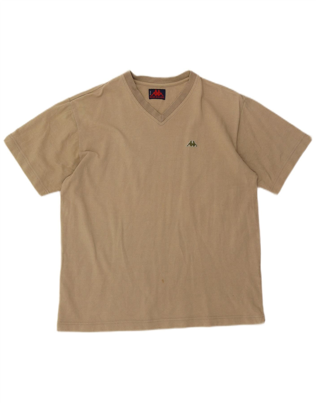 Kappa Herre T-Shirt Top Stor Beige Bomuld