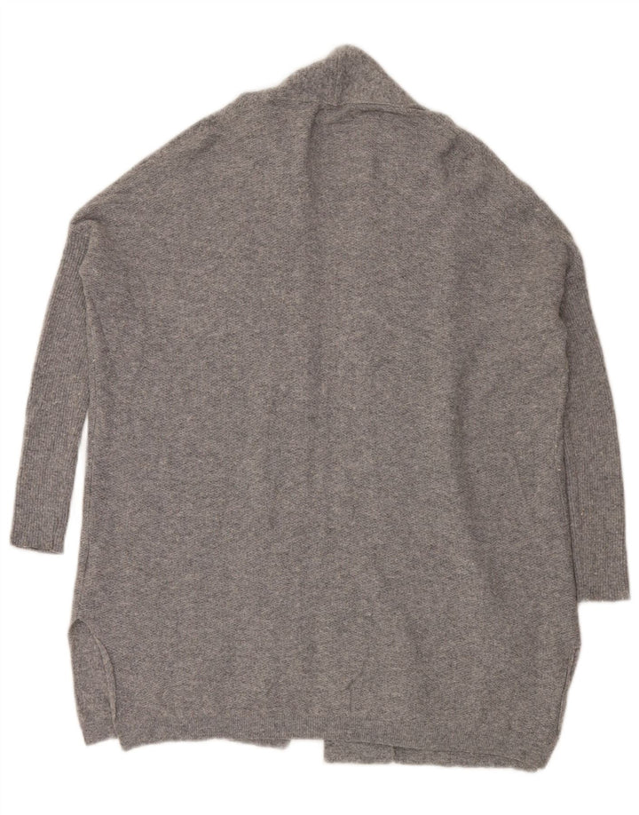 Superdry Womens Oversized Open Cardigan Sweater UK 2 2XS Grå Flecked