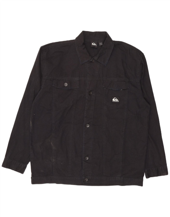 Quiksilver Herre denimjakke UK 42 XL Sort Bomuld
