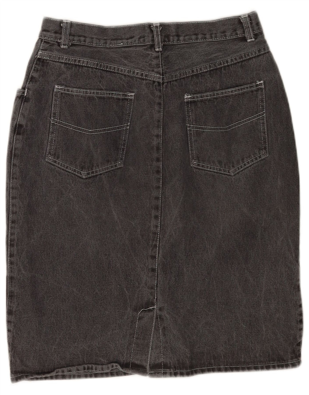 Vintage Dame Denim Nederdel IT 42 Medium W28 Grå Bomuld