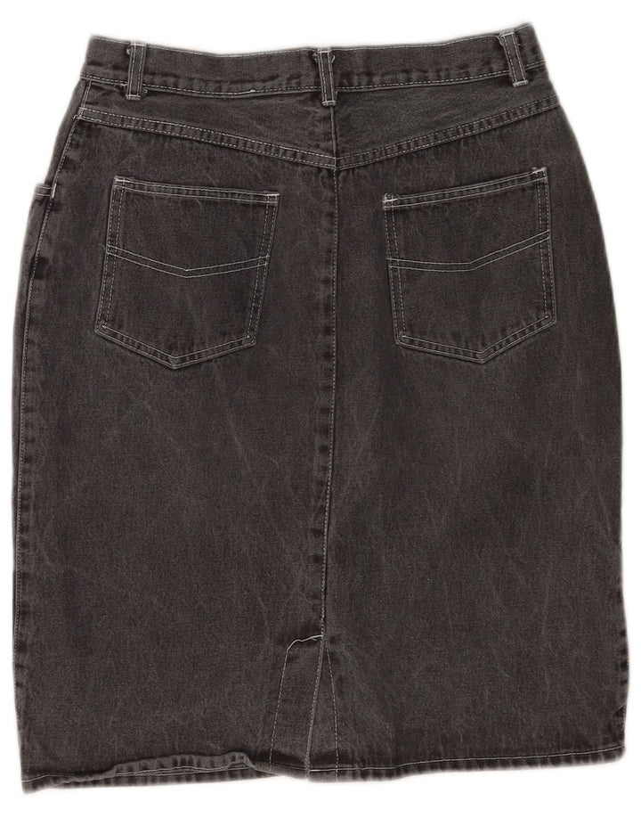 Vintage Dame Denim Nederdel IT 42 Medium W28 Grå Bomuld