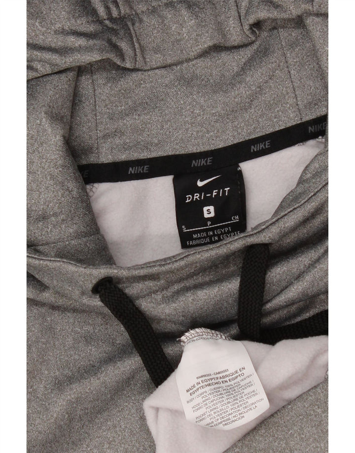 Nike Dri Fit hættetrøje til mænd, lille grå polyester