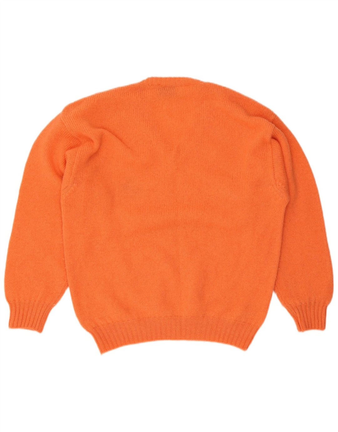 Vintage herre V-hals sweater stor orange uld