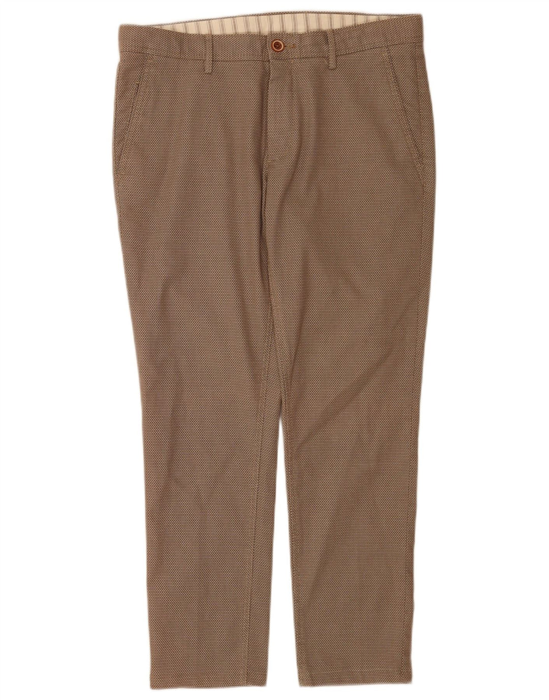 Massimo Dutti Herre Chinobukser EU 40 Medium W31 L27 Brun Geometrisk