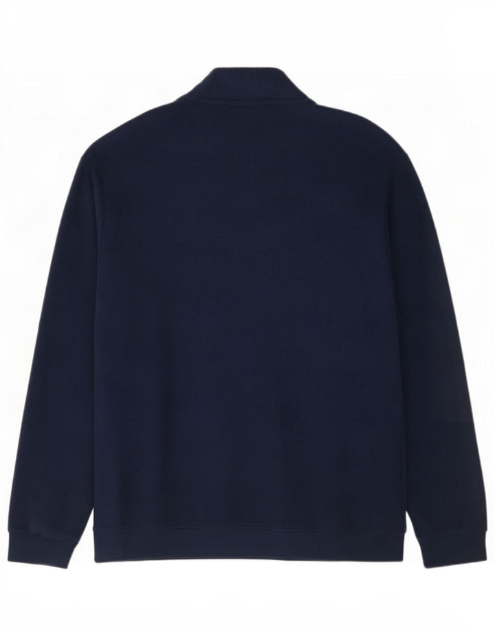 Adidas Fleece Jumper med lynlås til mænd mellem marineblå polyester