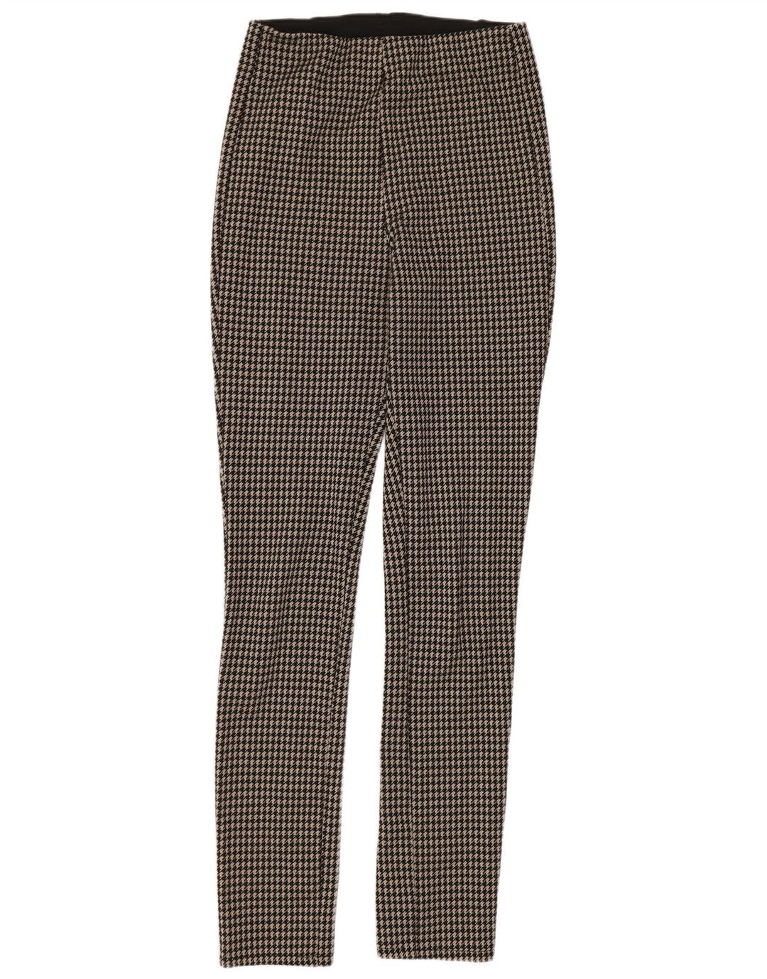 Zara Womens Leggings UK 14 Medium Black Houndstooth
