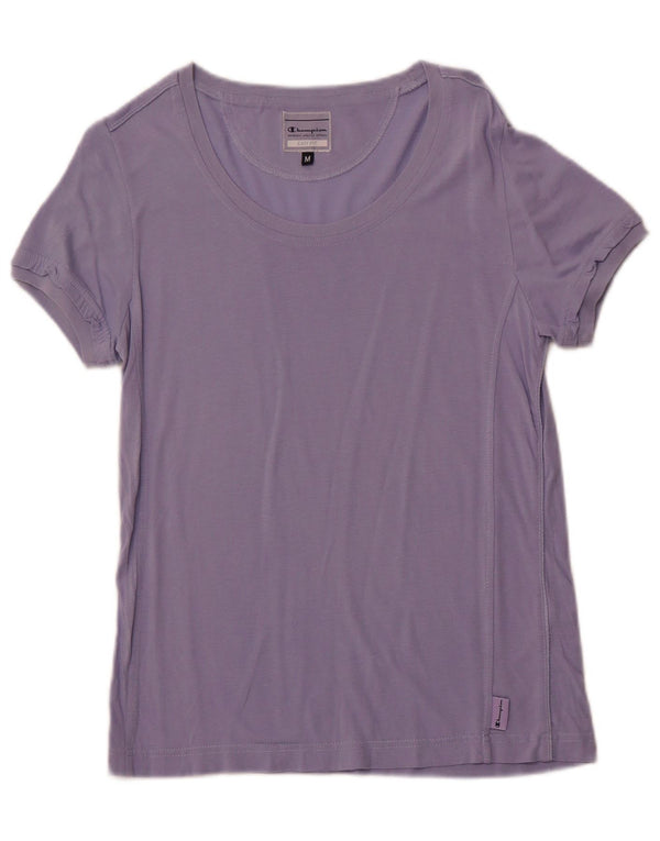 CHAMPION Dame Easy Fit T-Shirt Top UK 12 Medium Lilla