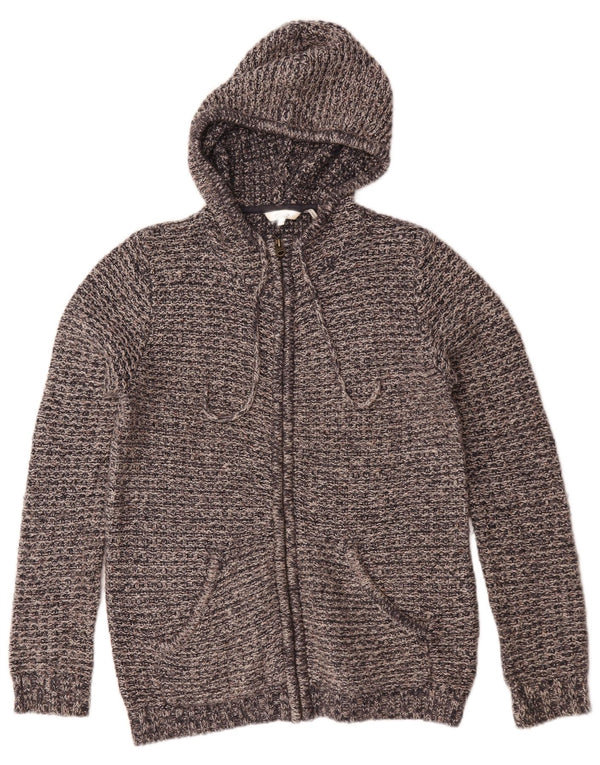 Fat Face Kvinder Oversized Hætte Cardigan Sweater UK 12 Medium Grey Flecked