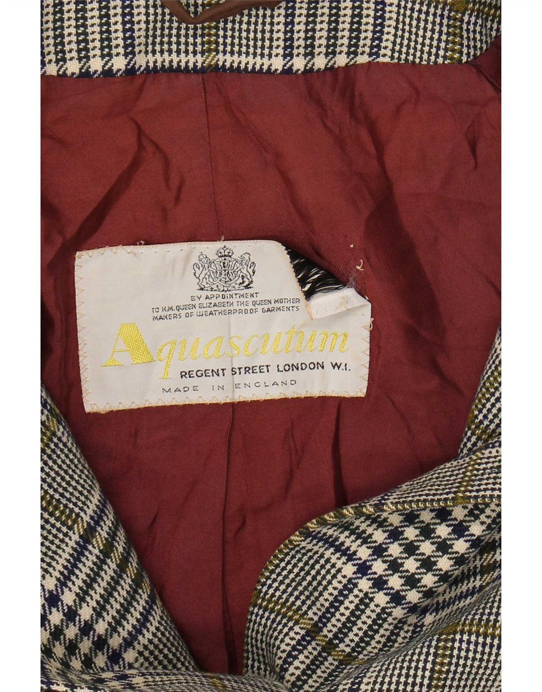 Aquascutum overfrakke til kvinder UK 14 Medium Grey Houndstooth