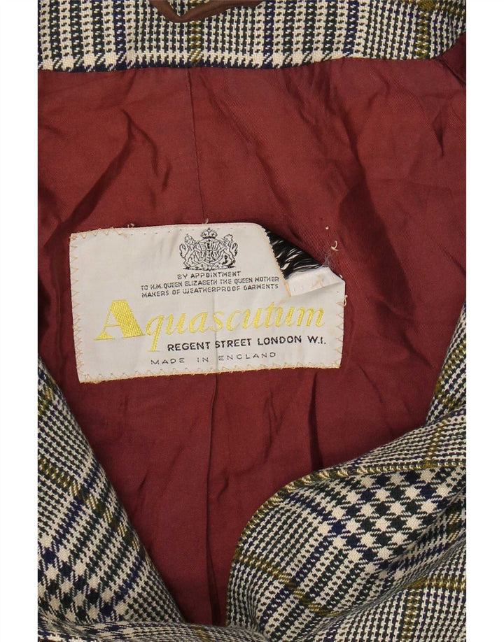 Aquascutum overfrakke til kvinder UK 14 Medium Grey Houndstooth