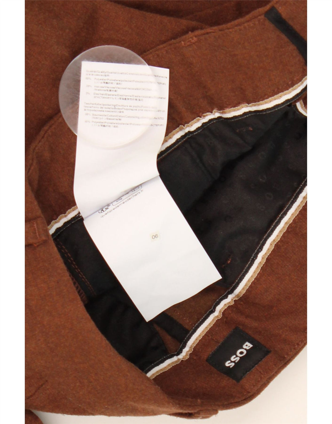 Hugo Boss Herre Slim Chino Bukser EU 46 Small W30 L30 Brun Polyester