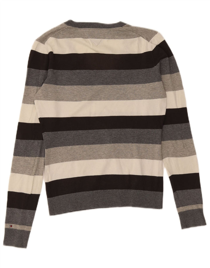 Tommy Hilfiger Dame V-hals sweater UK 10 Small Multicolored