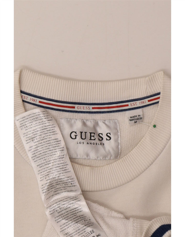 Guess Herre grafisk top Langærmet Medium White Colourblock Bomuld