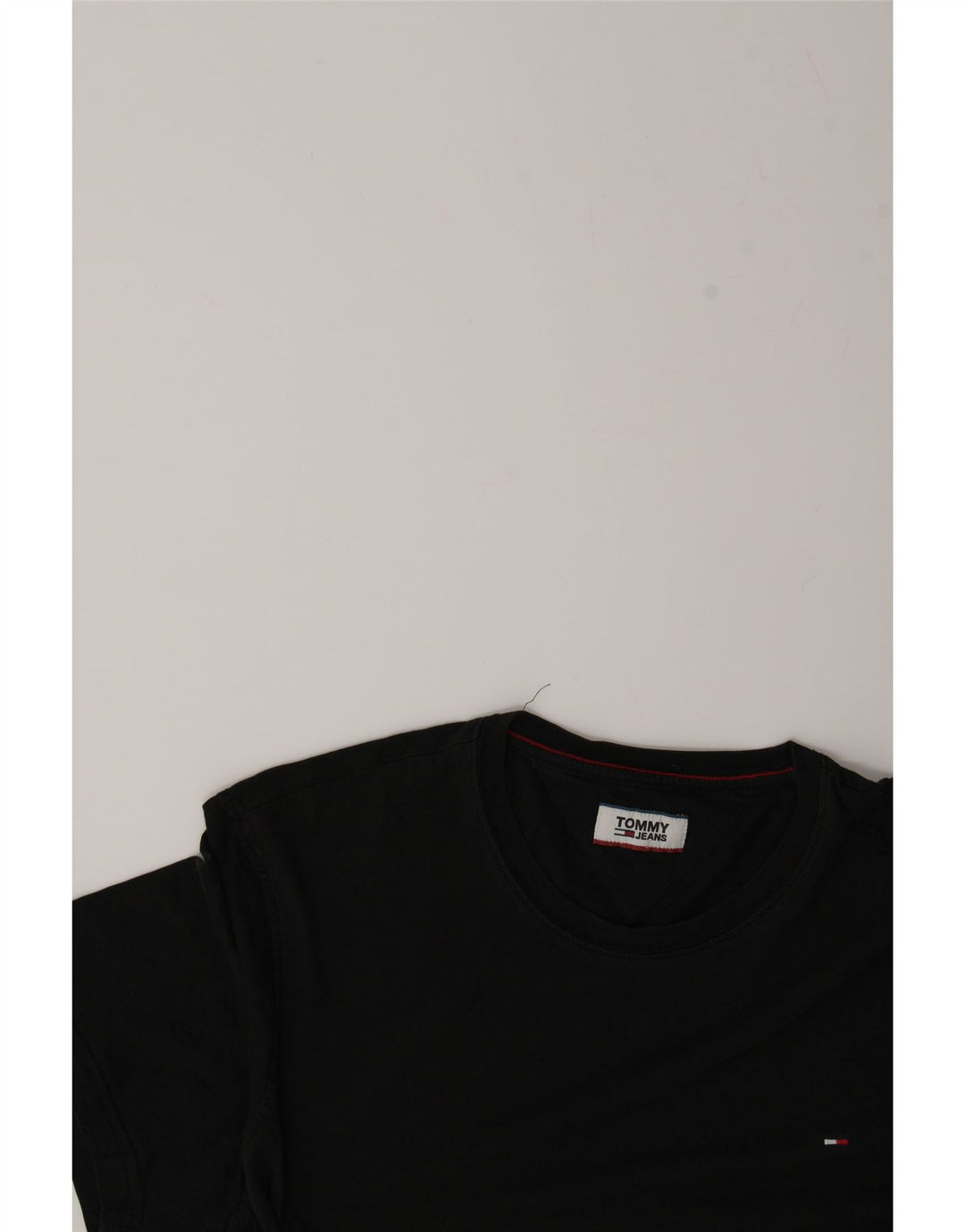 TOMMY HILFIGER Mens T-Shirt Top Large Black Cotton Vintage Tommy Hilfiger and Second-Hand Tommy Hilfiger from Messina Hembry 