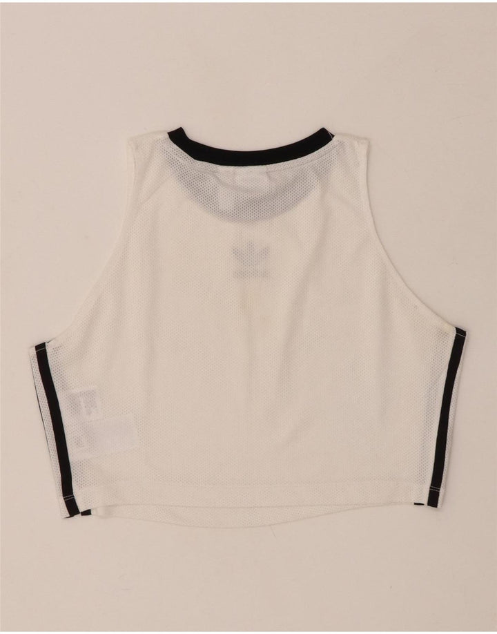 ADIDAS Womens Crop Vest Top UK 16 Large White Polyester