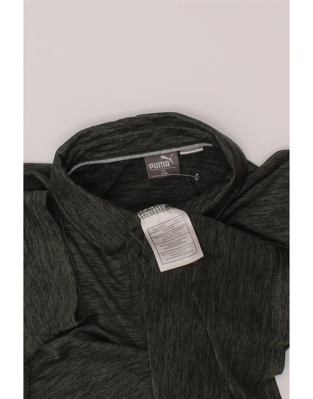 Puma Boys Polo Shirt 7-8 år Lille Grøn Flecked Polyester