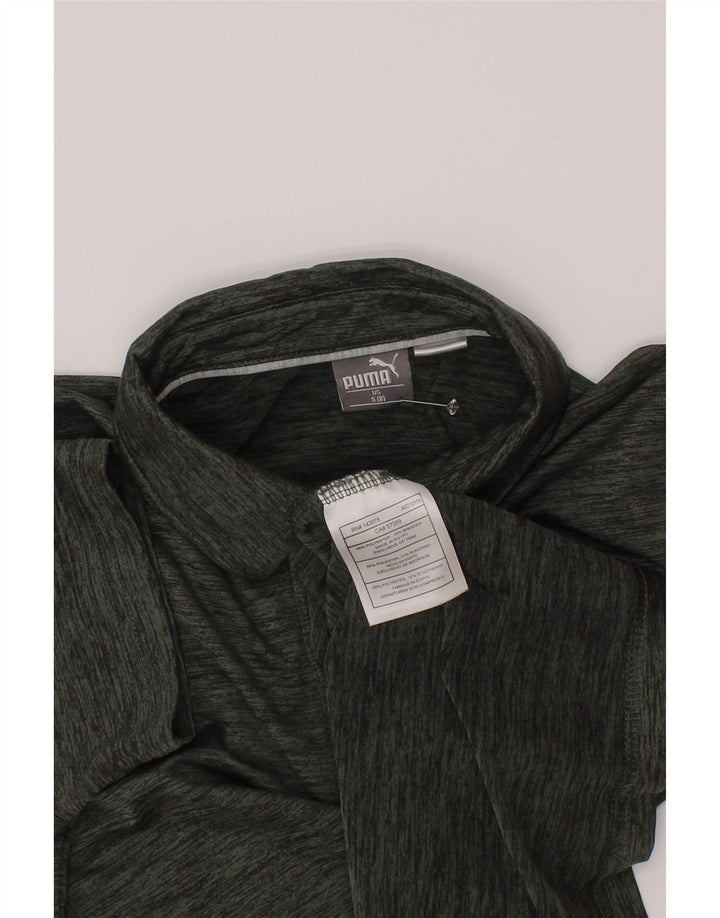 Puma Boys Polo Shirt 7-8 år Lille Grøn Flecked Polyester