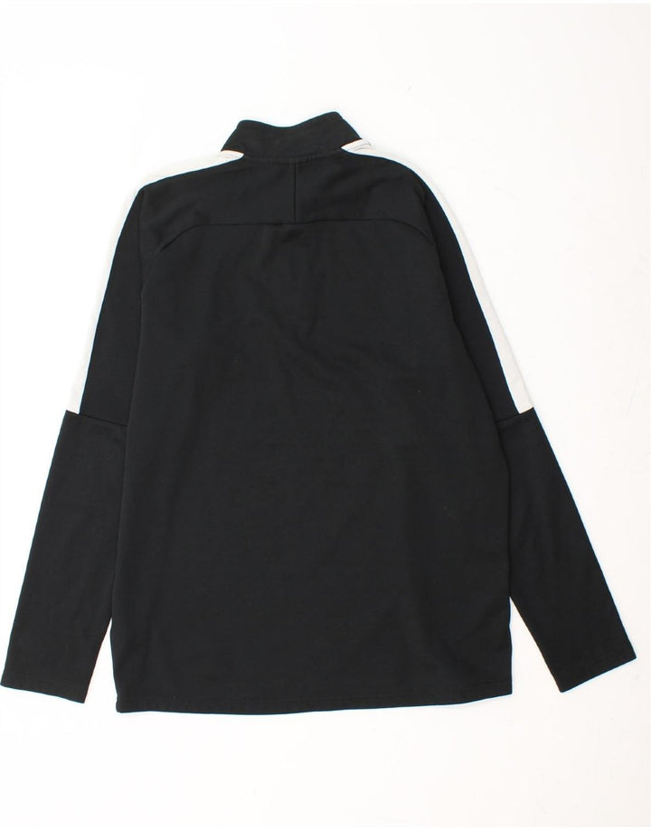 NIKE Herre Dri Fit Pullover med lynlås-hals Træningsdragt Top Medium Sort Colourblock