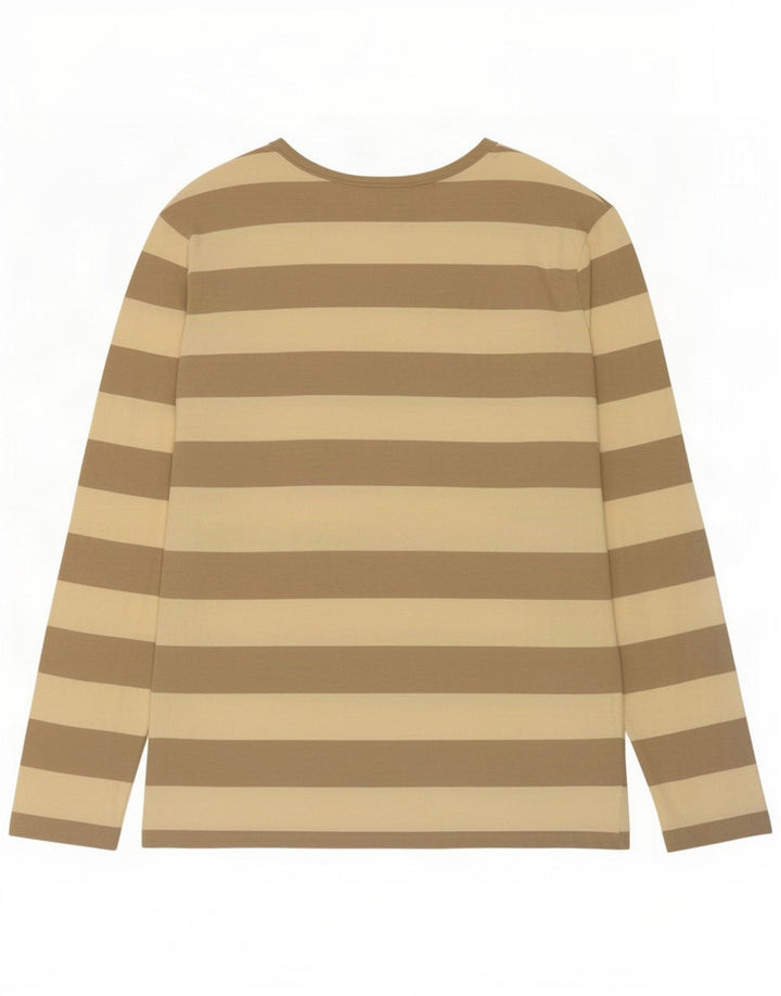 Gap Herre Top Langærmet Medium Beige Stribet Bomuld