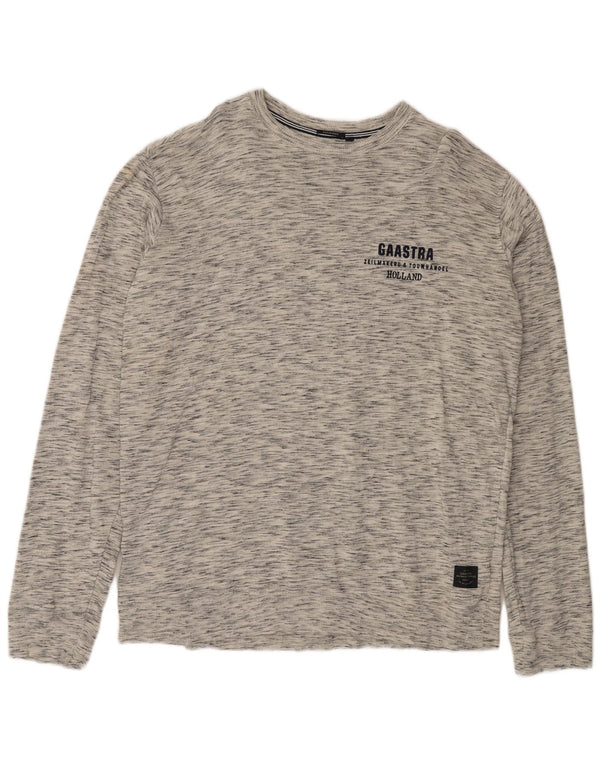 GAASTRA Herre Top Langærmet 3XL Grå Flecked Bomuld