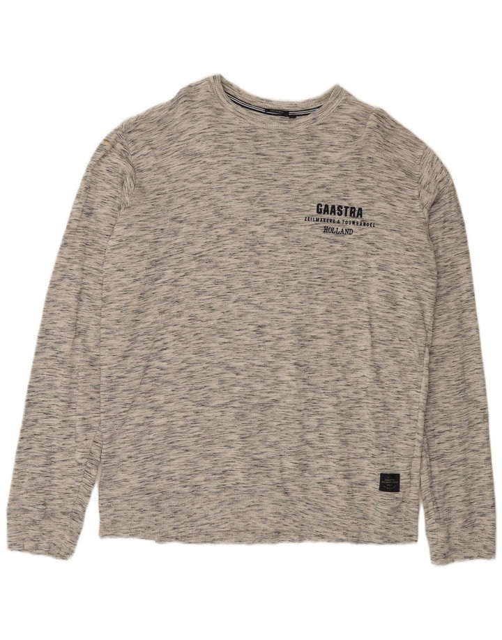 GAASTRA Herre Top Langærmet 3XL Grå Flecked Bomuld