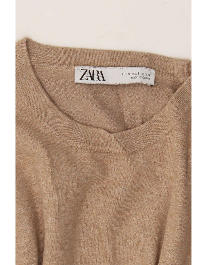 Zara Dame sweater med rund hals DK 10 Small Beige