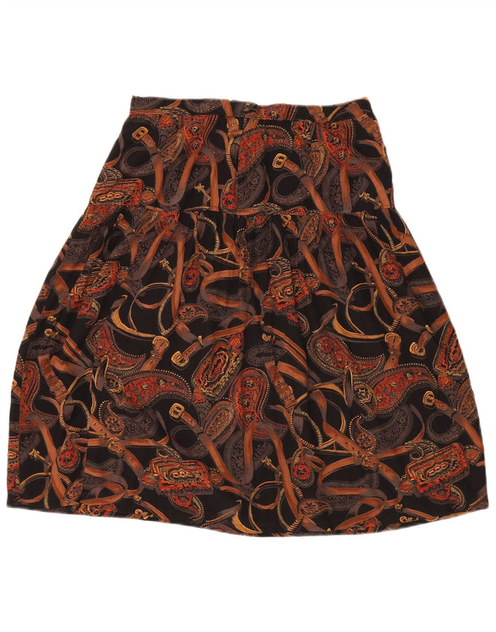VINTAGE A-line nederdel til kvinder W30 Medium Black Paisley