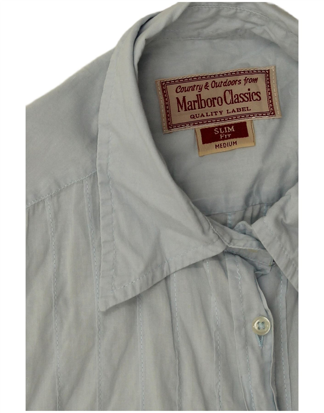 Marlboro Classics Dame Ærmeløs Slim Fit skjorte UK 14 Medium Blue