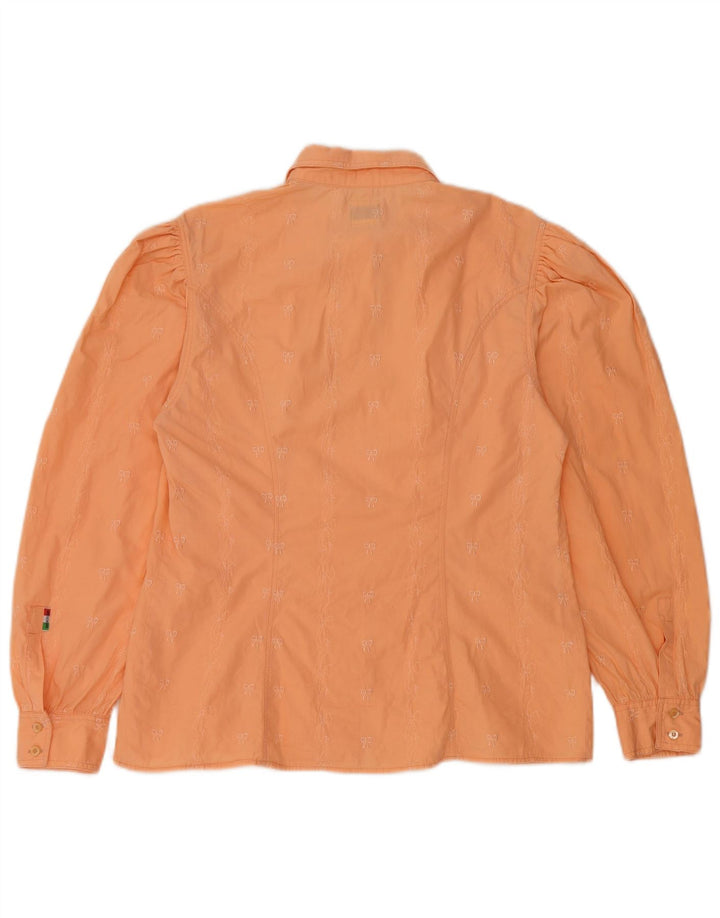 MOSCHINO Dameskjortebluse UK 12 Medium Orange Bomuld