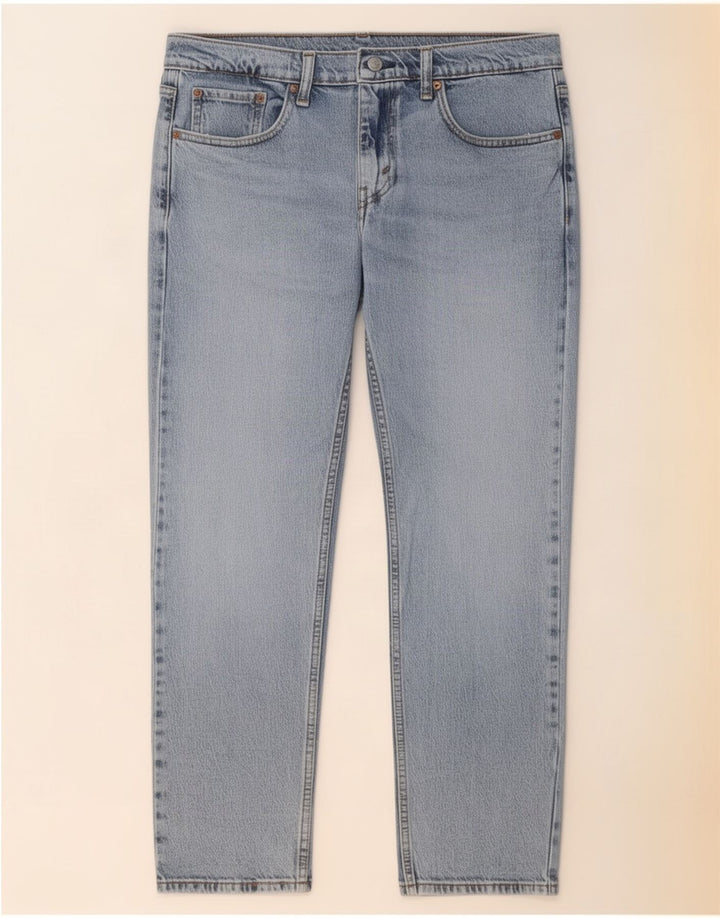 Levi's Herre 502 tilspidsede jeans W32 L30 blå bomuld