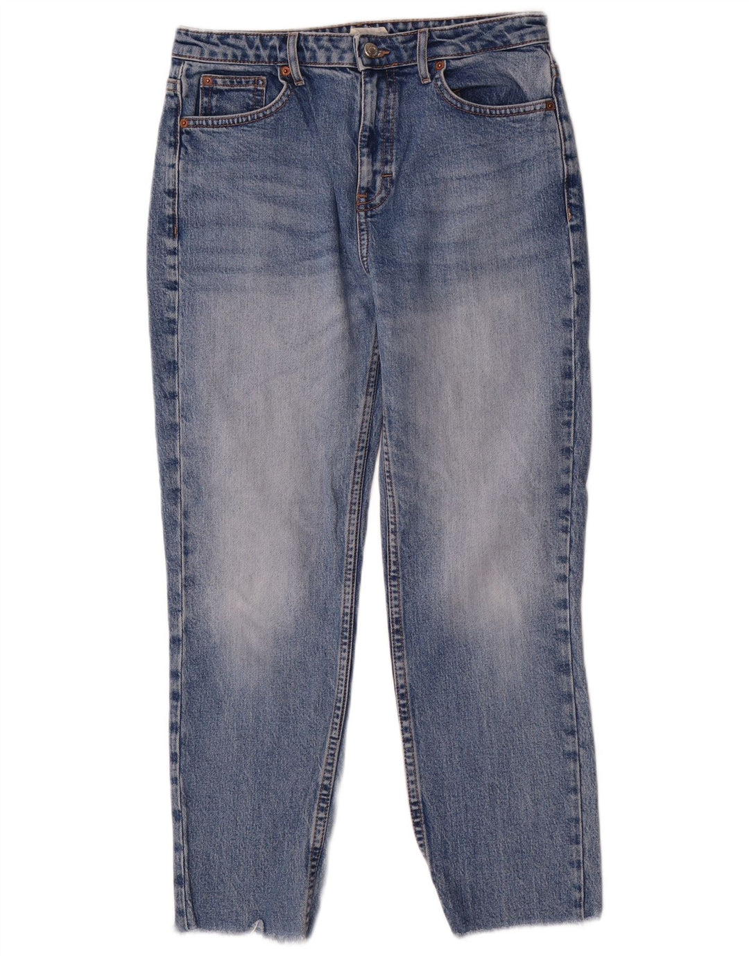 Topshop Dame Straight Jeans W30 L26 Blå Polyester