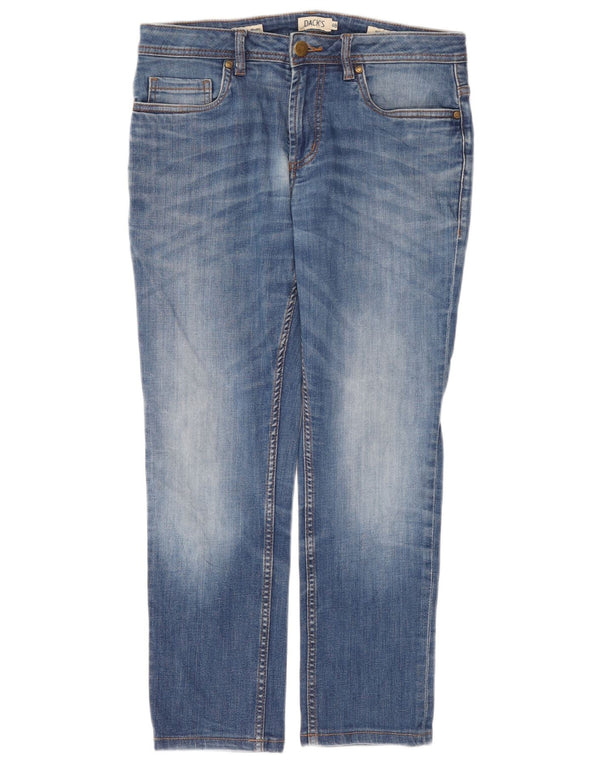 Dacks Dame Crop Slim Jeans IT 48 XL W32 L26 Blå Bomuld