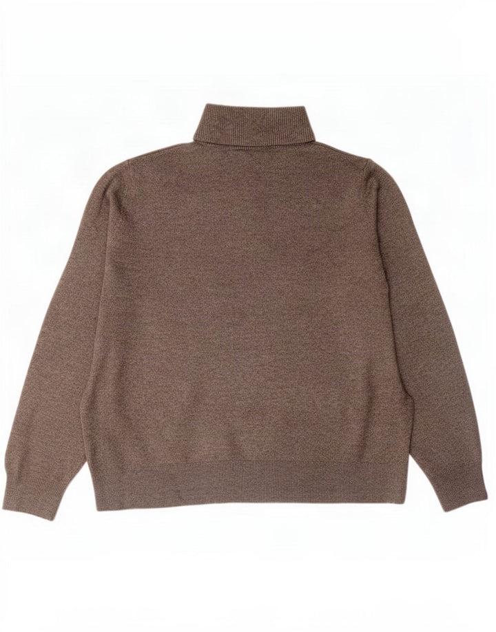 Marks & Spencer Dame Rullehals sweater UK 14 Medium Brun