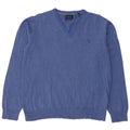 Gant Herre V-hals sweater XL Blå Bomuld