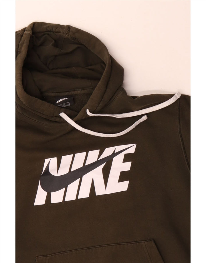 Nike Herre grafisk hættetrøje Jumper Medium Khaki Bomuld