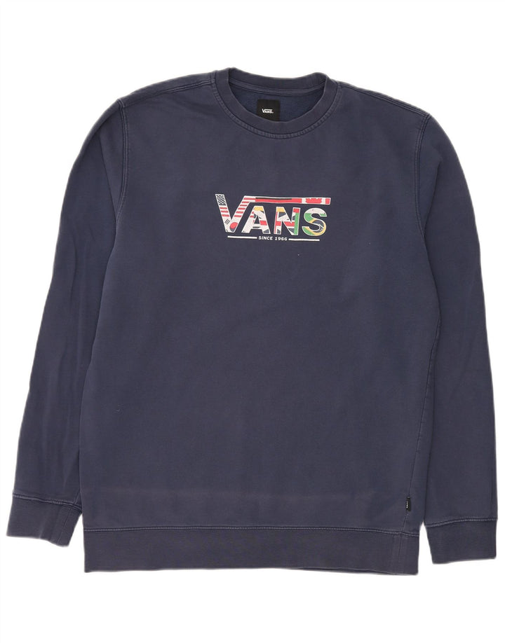 VANS Grafisk sweatshirt til mænd Stor marineblå bomuld
