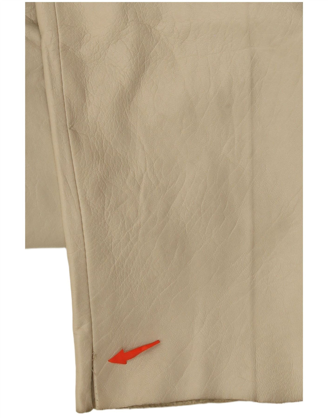 VINTAGE koniske læderbukser til kvinder W26 L30 Beige