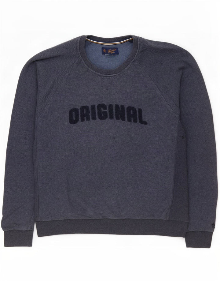 Penguin Herre Grafisk Sweatshirt Jumper XL Marineblå Bomuld