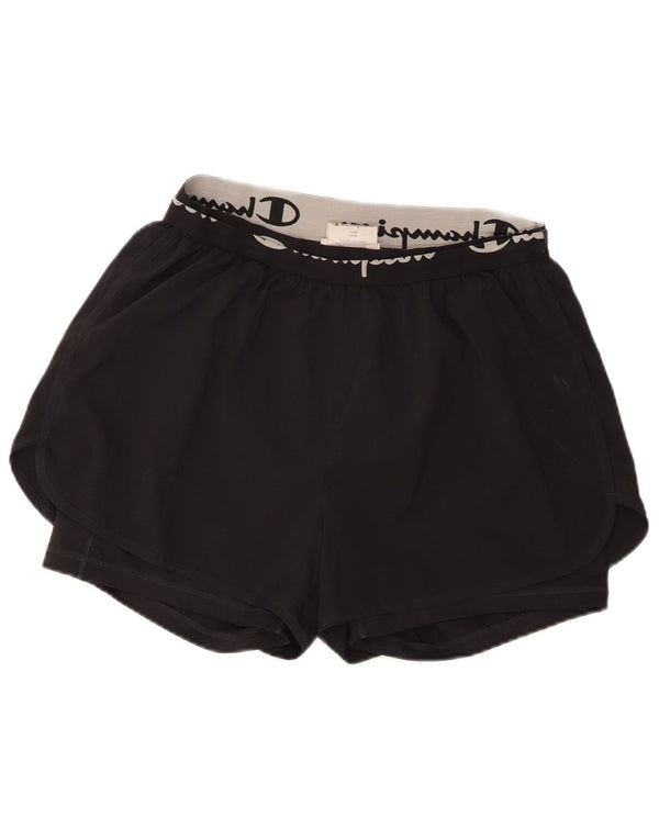 Champion kvinders grafiske sportsshorts UK 18 XL sort polyester