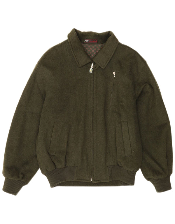 Steinbock Herre Bomber Windbreaker Jacket EU 52 XL Grøn Uld
